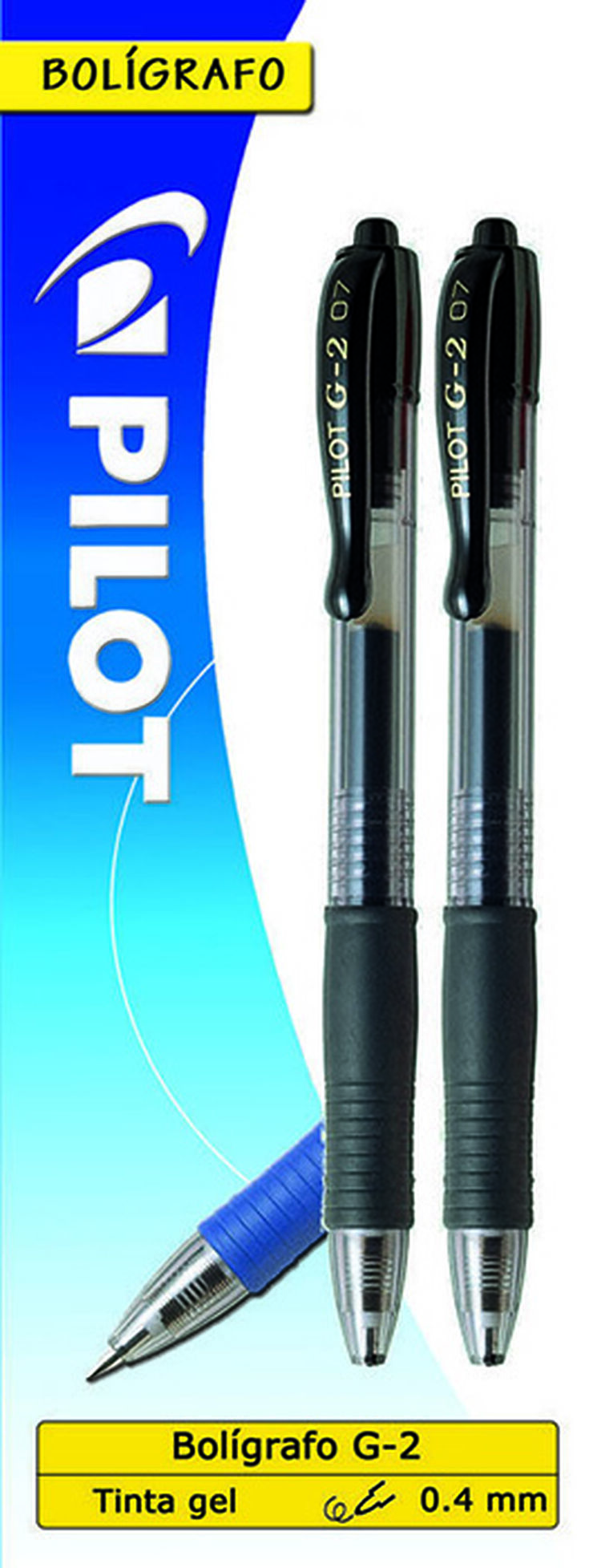 Bolígrafo Pilot G-2 negro 2u