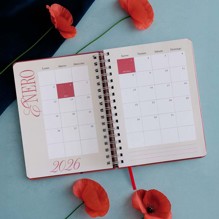 Agenda Sara Buho castellano d&iacute;a/p&aacute;g 2026