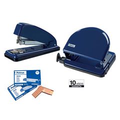 Grapadora Petrus 226 30 hojas azul