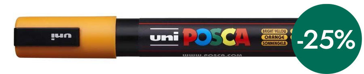 Rotulador Posca PC-5M 1,8-2,5mm naranja medio