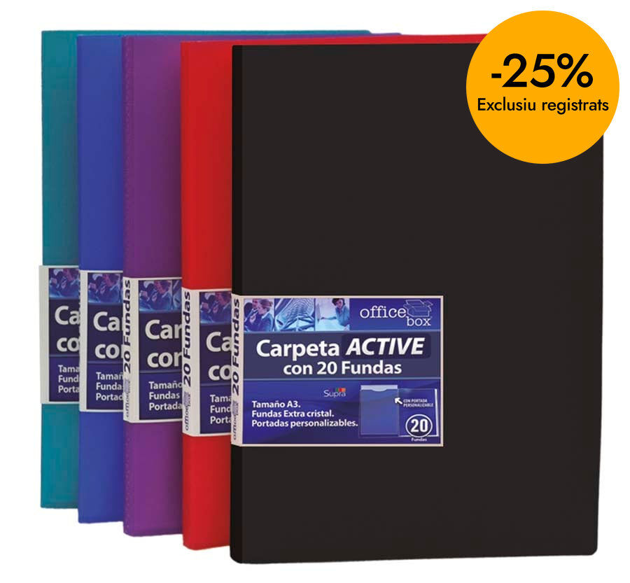 Carpeta 20 fundas A3 Office Box Supra