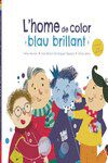 L&acute;home de color blau brillant