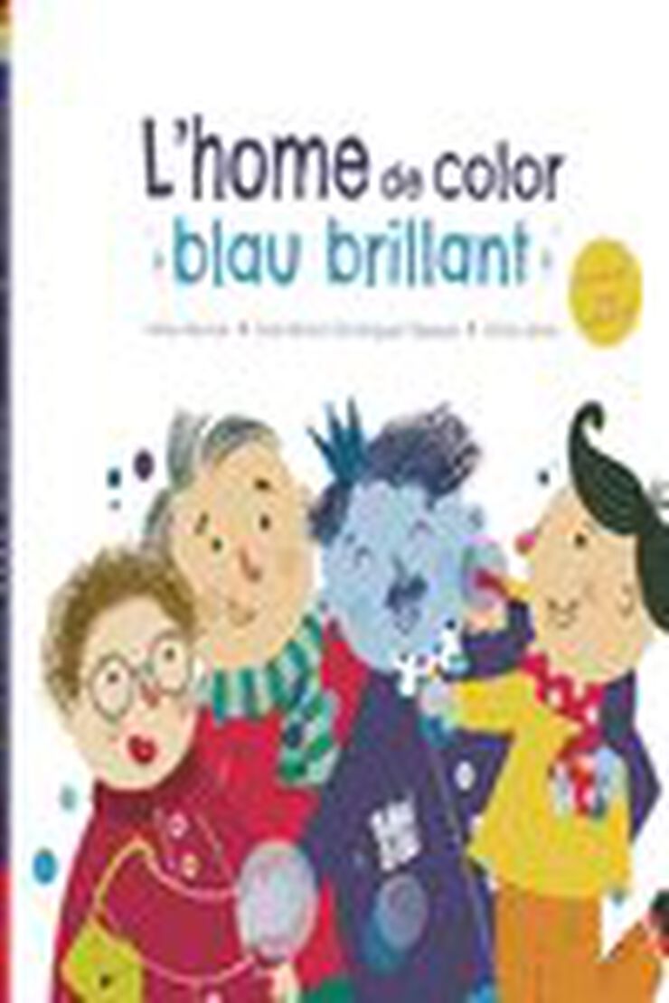 L&acute;home de color blau brillant