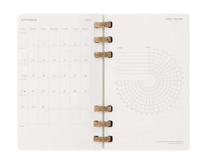 Agenda escolar espiral moleske tapa blanda sem/vista L 2025-26 negro