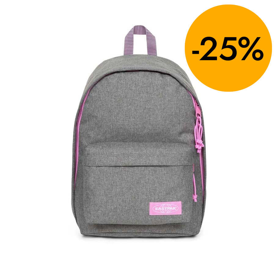 Mochila PC Eastpak out Office grey/pink