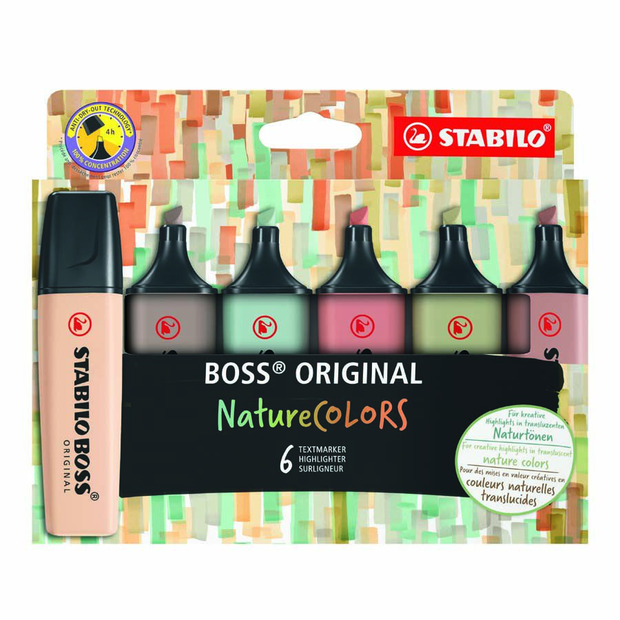 Marcador fluorescent Stabilo Boss Nature Pastel 6 colors