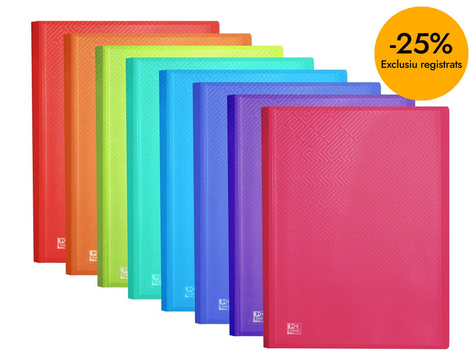 Carpeta 40 fundes A4 Oxford Urban colors assortit