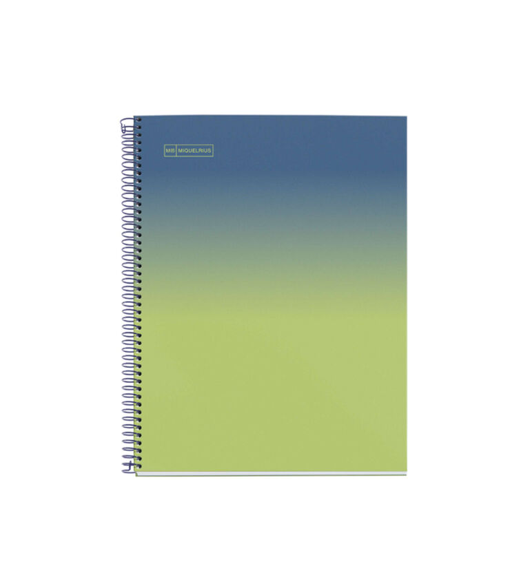 Notebook A4 Tapa Extra Dura 80 Hojas 5 &times; 5 Gradient Azul y Amarillo