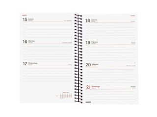 Agenda Finocam Opaque Setmana Vista Horitzontal 2027 Castell&agrave; Negre