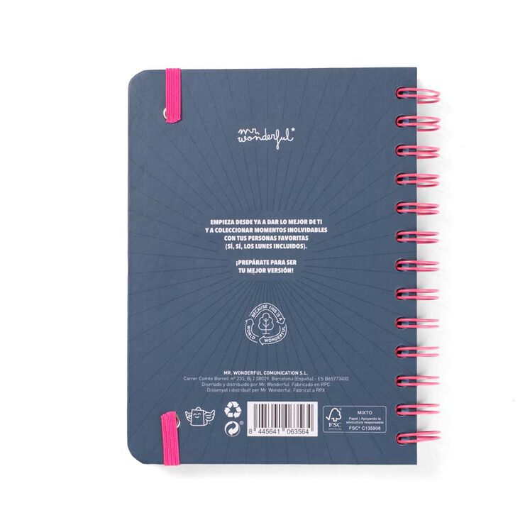Agenda escolar Mr. Wonderful Wonder Mini sem/vista cas2025-26 Planazos, ilusiones y buenas vibraciones