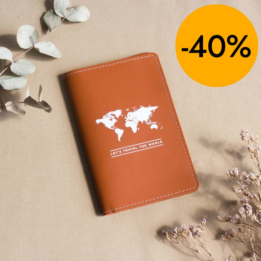 Porta passaport Miss Wood Vacavaliente marr&oacute;