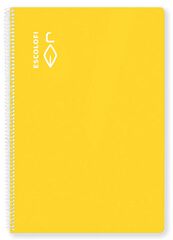 Libreta espiral Escolofi A4 40 hojas 4x4 amarillo