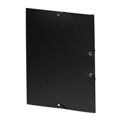 Carpeta gomas 3 solapas Folio PP negro