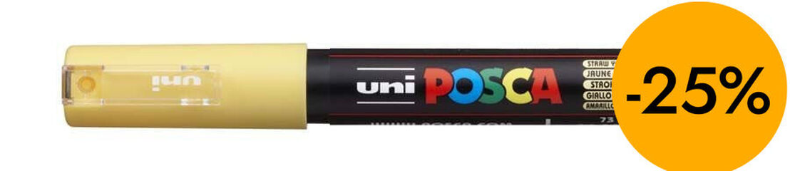 Rotulador Posca PC-1M 0,7mm amarillo paja