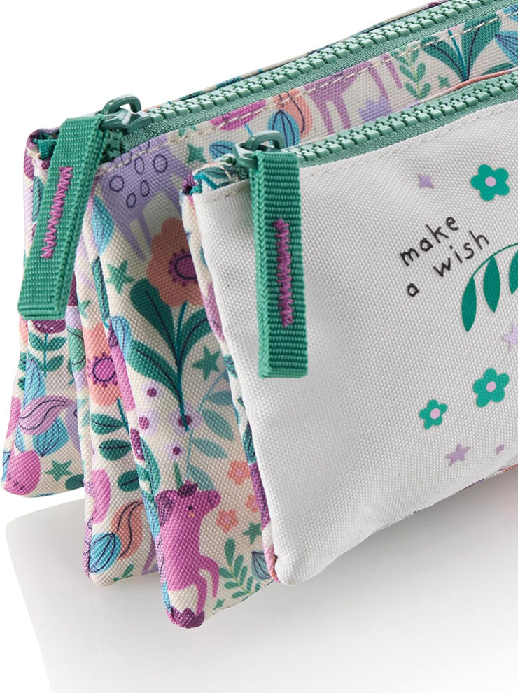 Estuche Cu&aacute;druple MQR Magic Unicorn