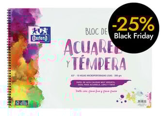 Bloc acuarela Oxford A3 300 10 hojas
