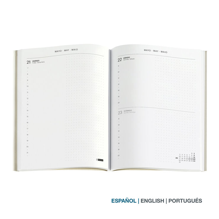 Agenda Miquelrius 145x195 Dia P&agrave;gina Multiling&uuml;e 2027 Aquarel Bloom