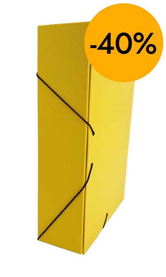 Carpeta projectes Abacus folrada llom 90mm groc