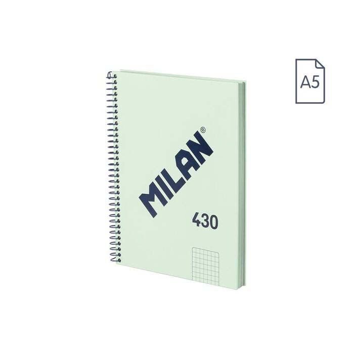 Notebook A5 80 fulls 5x5 Milan 430 1918 verd