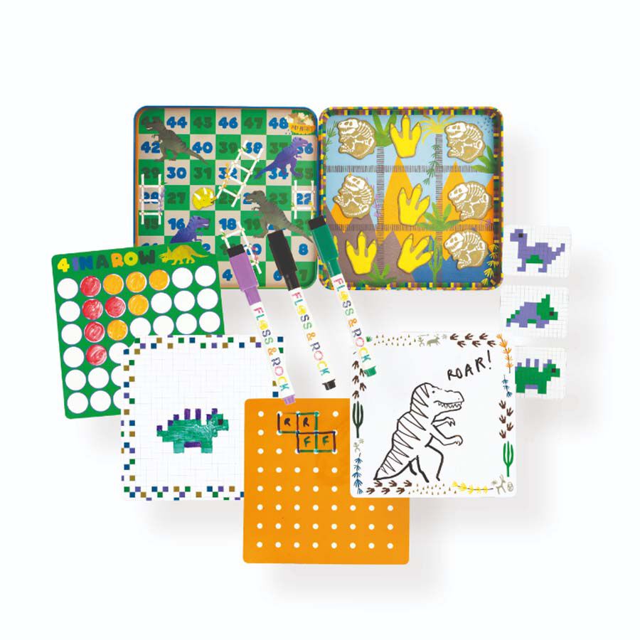 Set de 6 Juegos Magn&eacute;ticos Floss&Rock Dino