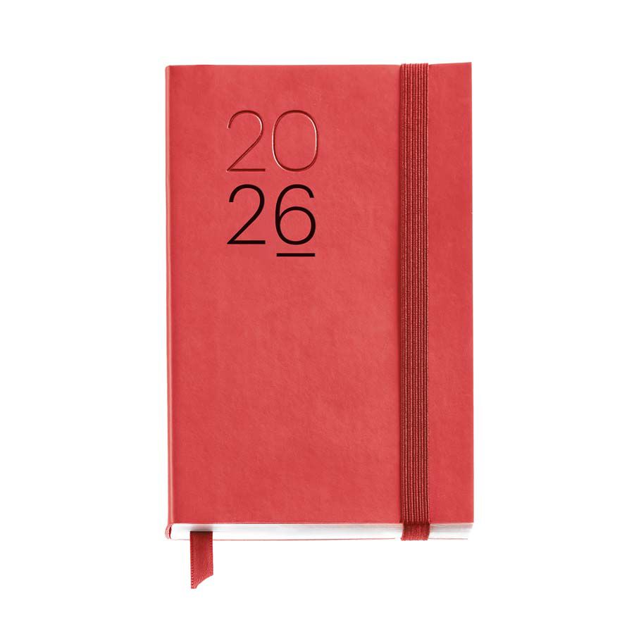 Agenda Miquelrius Passport 9x14 sem/vista mult 2026 Luxor rojo