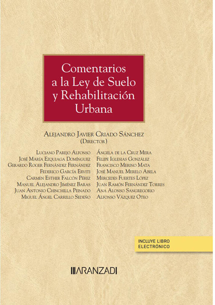 Comentarios a la Ley de Suelo y Rehabilitación Urbana (Papel + e-book)