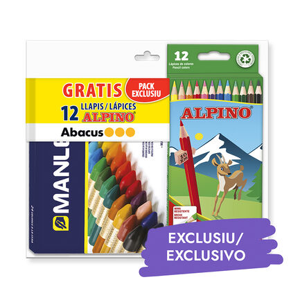Pack Ceres Manley 24 col+Llapis Alpino 12 col