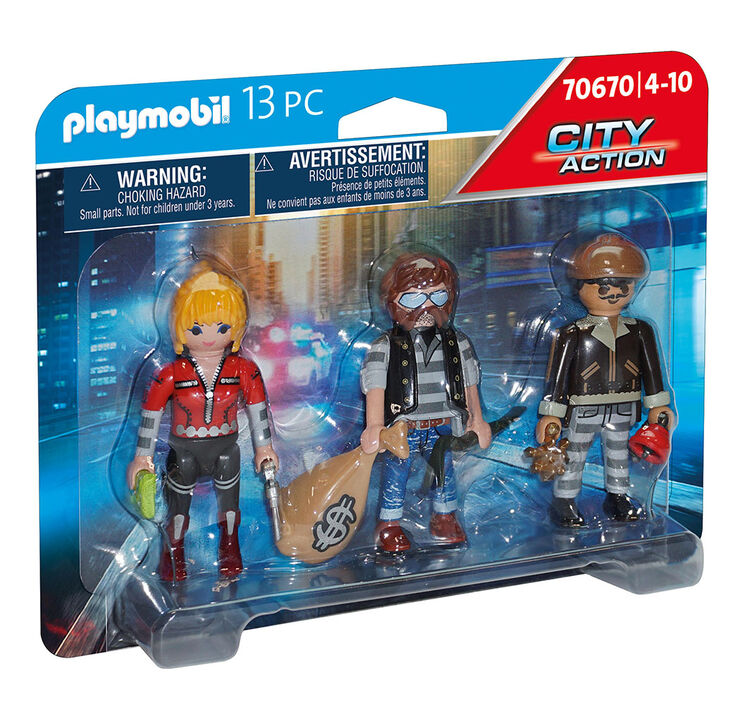 Playmobil City Action Set Figuras Ladrones 70670