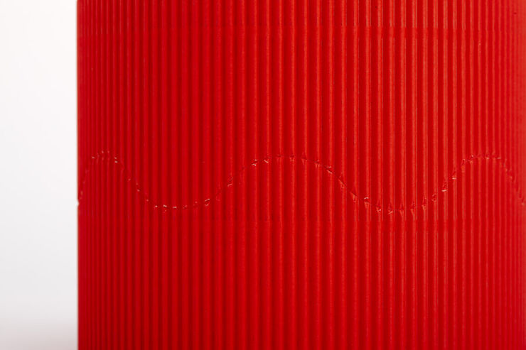 Cenefa cartón ondulado 57x750cm rojo 2u