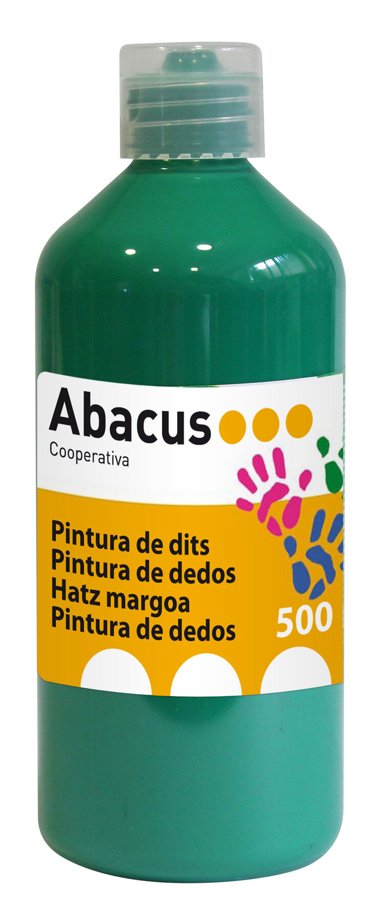 Pintura de dedos Abacus verde oscuro 500 ml
