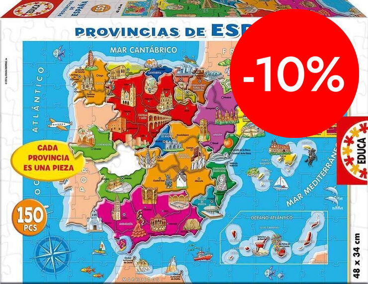 Puzle 150 piezas Mapa de Espa&ntilde;a