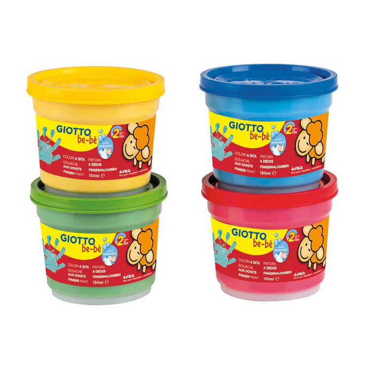 Pintura de dits Giotto Be-Bè 150g 4 colors