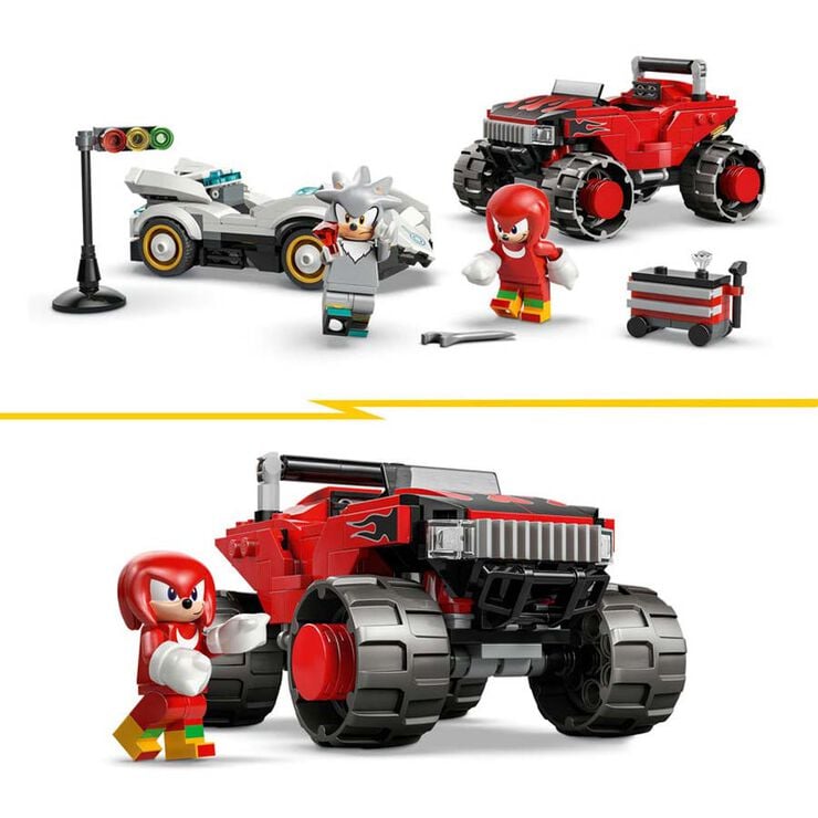 LEGO® Sonic the Hedgehog™ Cotxe de Silver vs. Monster Truck de Knuckles 77118