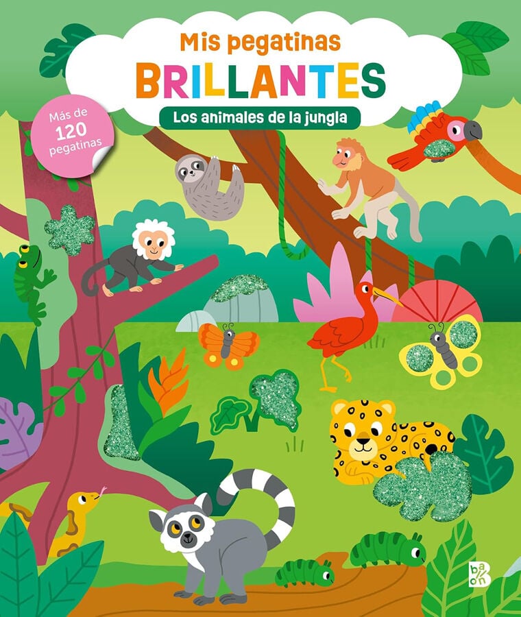 Mis pegatinas brillantes Los animales de la jungla