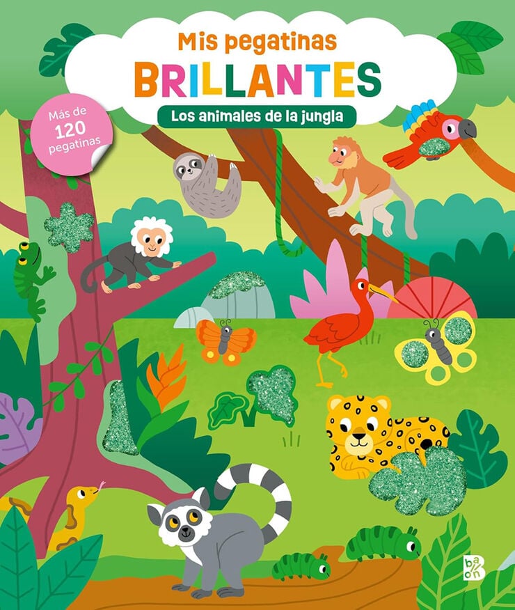 Mis pegatinas brillantes Los animales de la jungla
