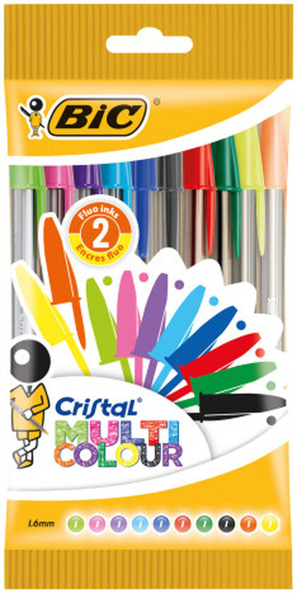 Bolígrafo Bic Cristal Multicolor 10 unidades