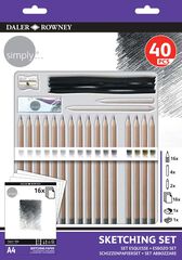 Set Esbozo Daler-Rowney-Rowney 40 piezas Set Esbozo Daler-Rowney-Rowney 40 piezas