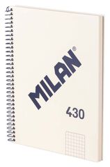 Notebook A5 80 hojas 5x5 Milan 430 1918 beige