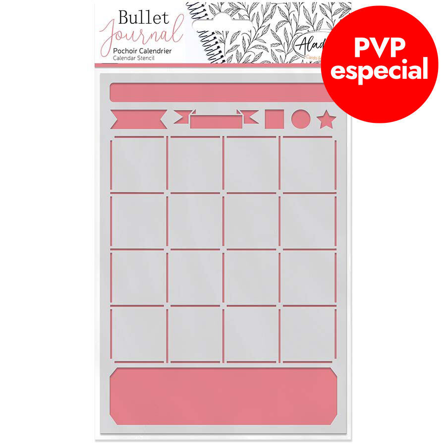 Stencil Bullet Journal Calendario Aladine