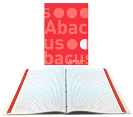 Notebook Abacus Enquadernat A4 100 fulls 70 gr 5x5 Vermell