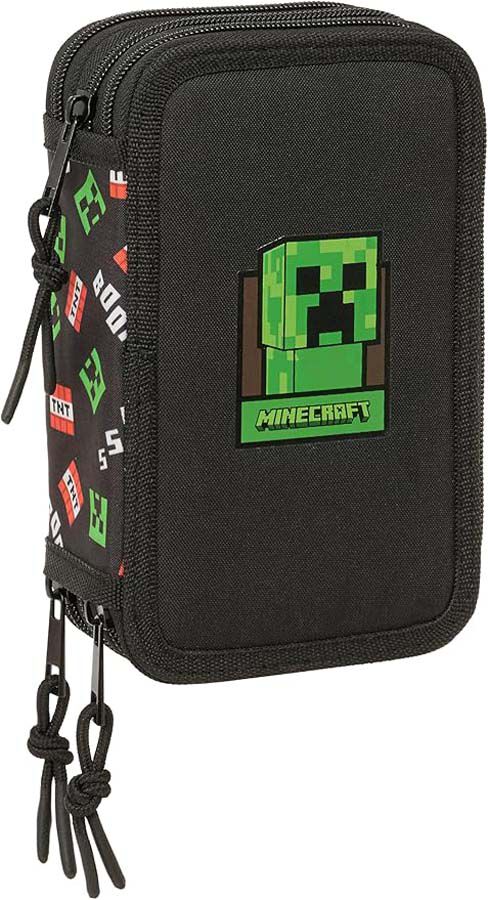 Plumier Triple Safta Minecraft 37 Piezas