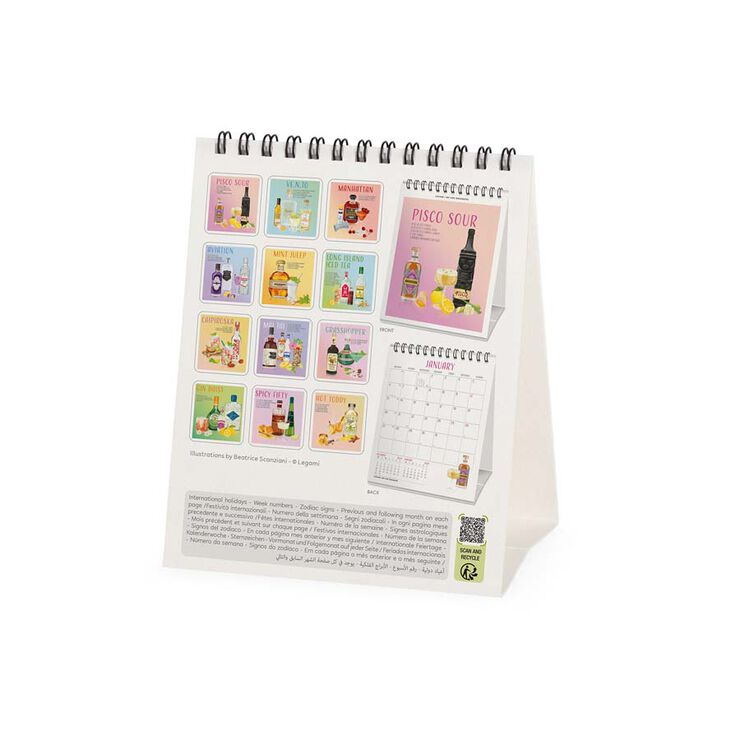 Calendario Mesa Legami m/vista 2025 Cheers