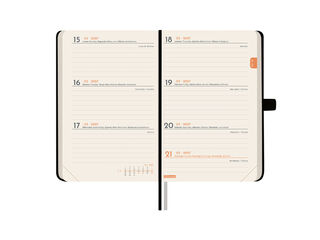 Agenda Finocam Textura Setmana Vista Horitzontal 2027 Castell&agrave; Negre