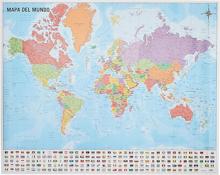 Mini p&oacute;ster Mapa del Mundo