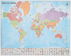 Mini póster Mapa del Mundo