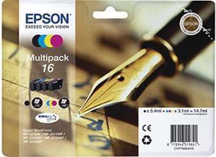 Cartucho original Epson T16 Multipack 4 Col - Ref. C13T16264012