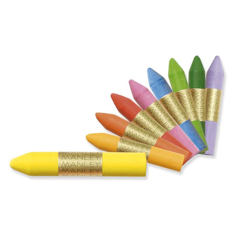 Ceras grasas Manley Fluo/Pastel 10 colores - Abacus Online