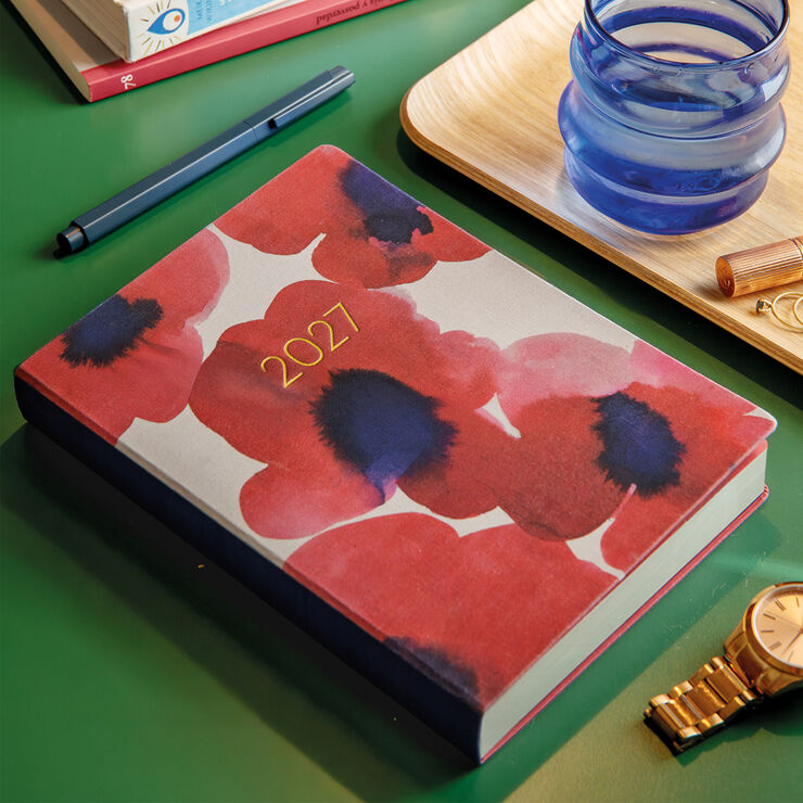 Agenda Miquelrius 145x195 Dia P&agrave;gina Multiling&uuml;e 2027 Aquarel Bloom