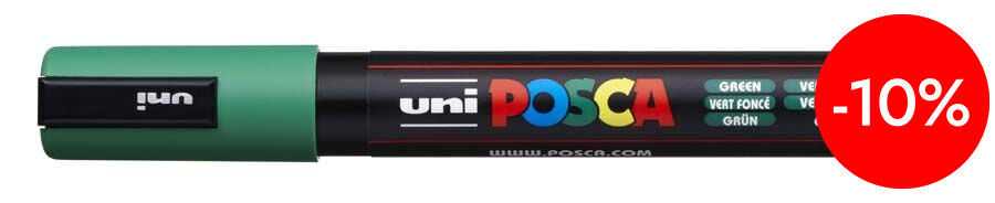 Retolador Posca PC-5M 1,8-2,5mm verd