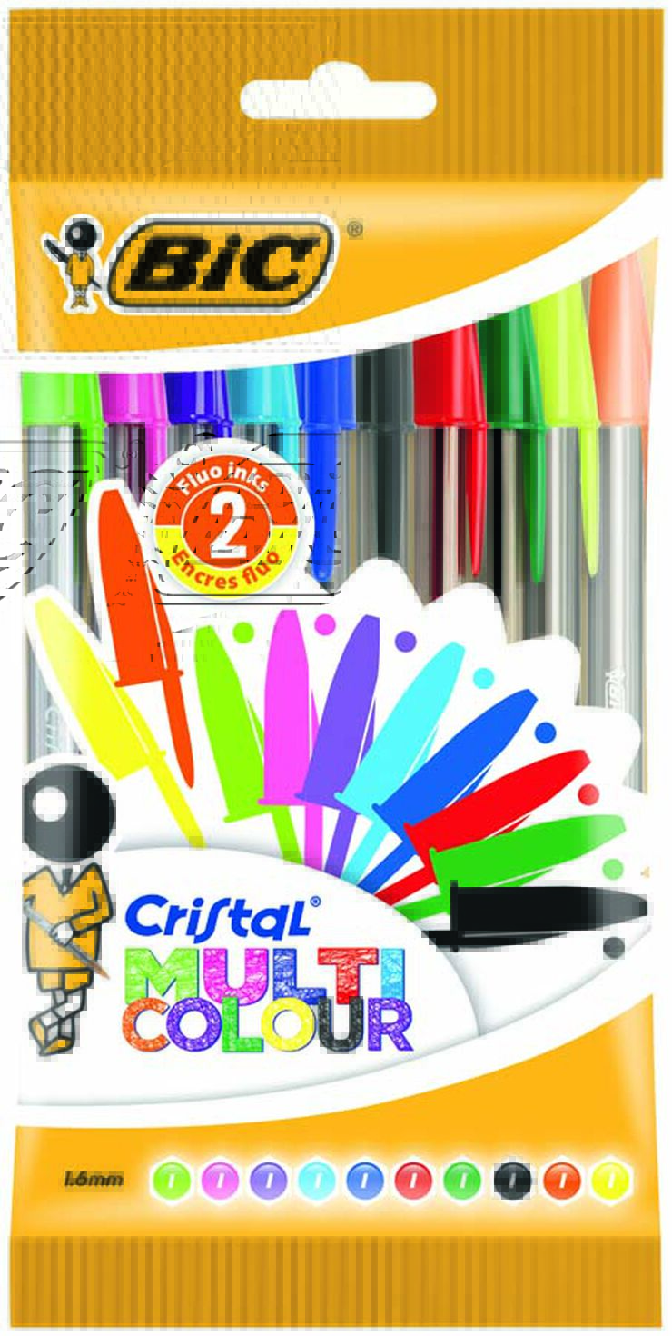Bolígrafos Bic Cristal Multicolor 10u